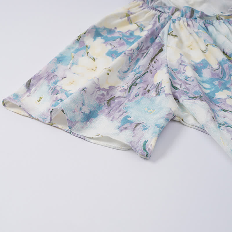 Watercolor Floral Cotton Pajama Set - image 9