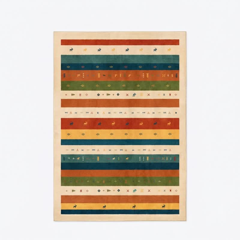Colorful Tribal Stripe Area Rug - image 3