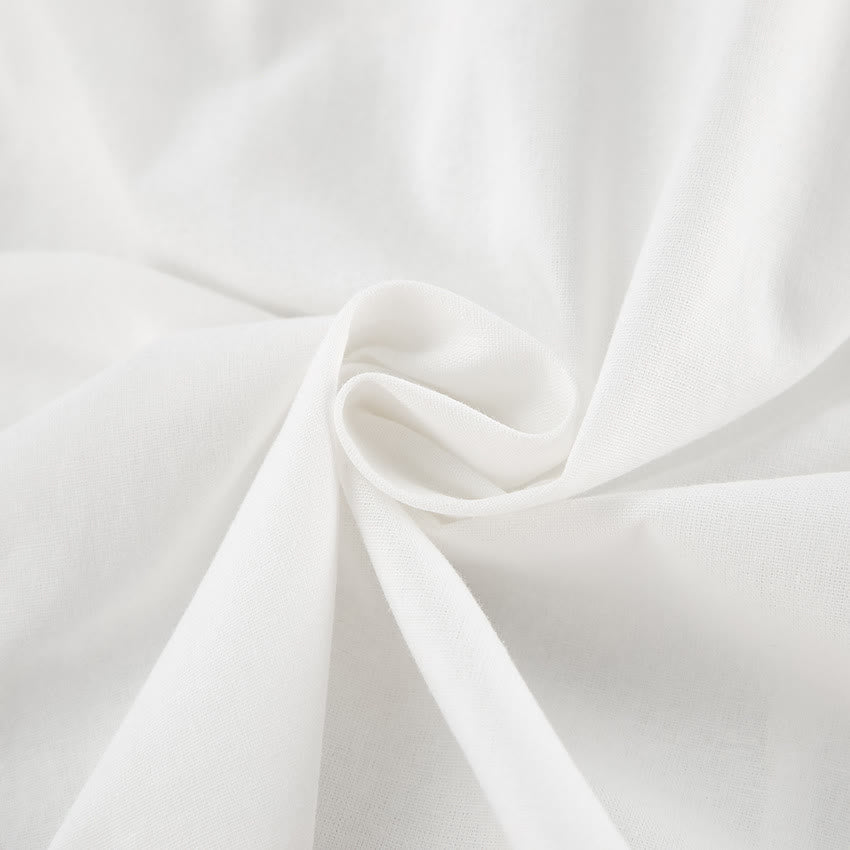 White Cotton Tie Neck Loungewear Dress - image 5