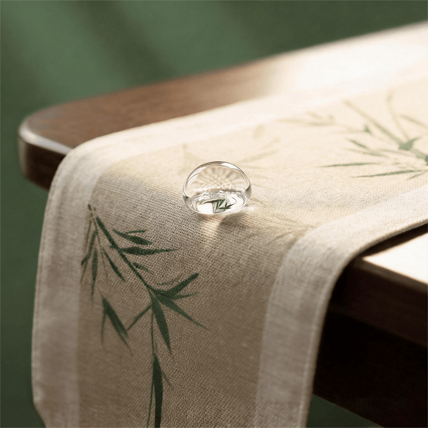 Oriental Ink-Wash Bamboo Table Runner - image 3