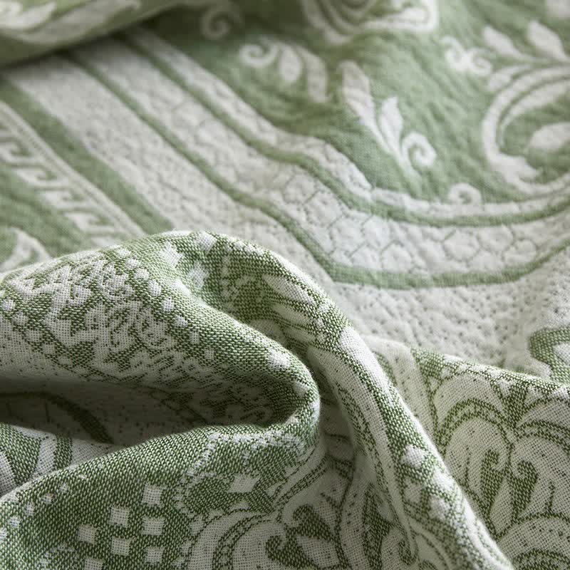 Damask Paisley Pattern Cotton Blanket - image 16