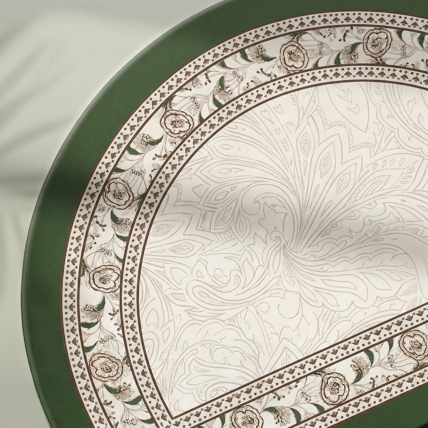 Half-Moon Vintage Border Floral Bathroom Rug - image 4