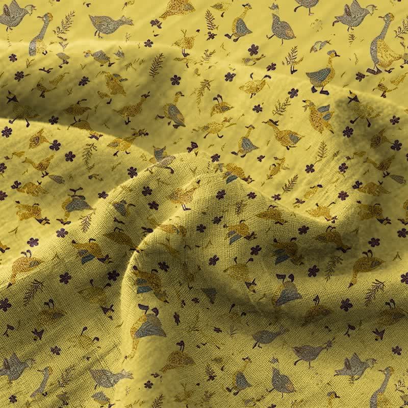 Duck & Floral Cotton Double Gauze Bedspread - image 3