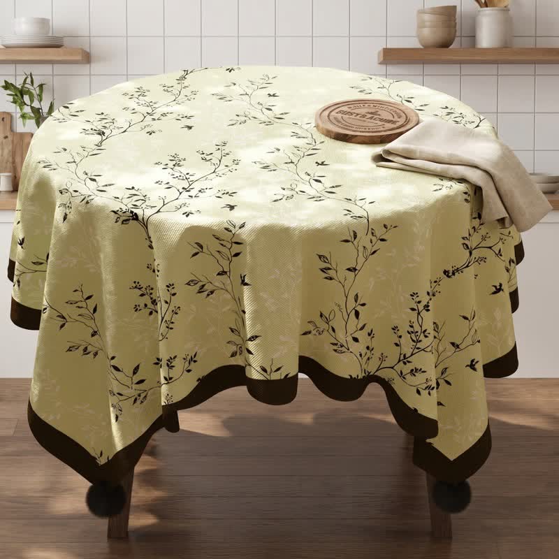 Rustic Style Botanical Tassel Tablecloth - image 2