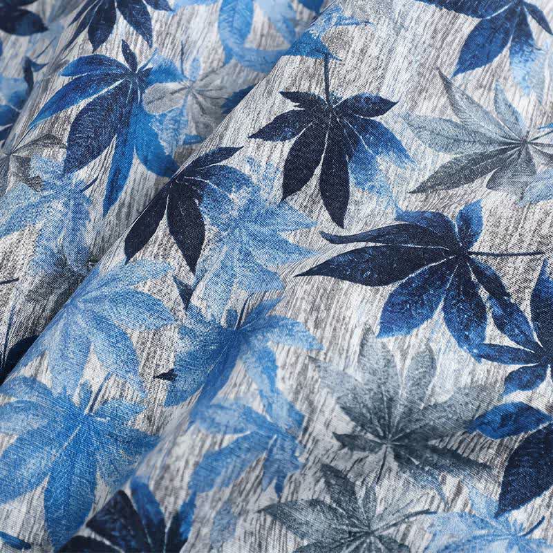 Unisex Blue Leaf Print Pajama Set - image 7