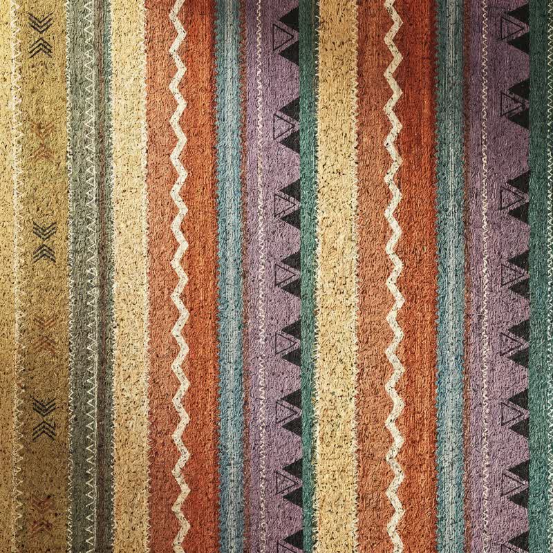 Vintage Rainbow Striped Non-Slip Entry Rug - image 6