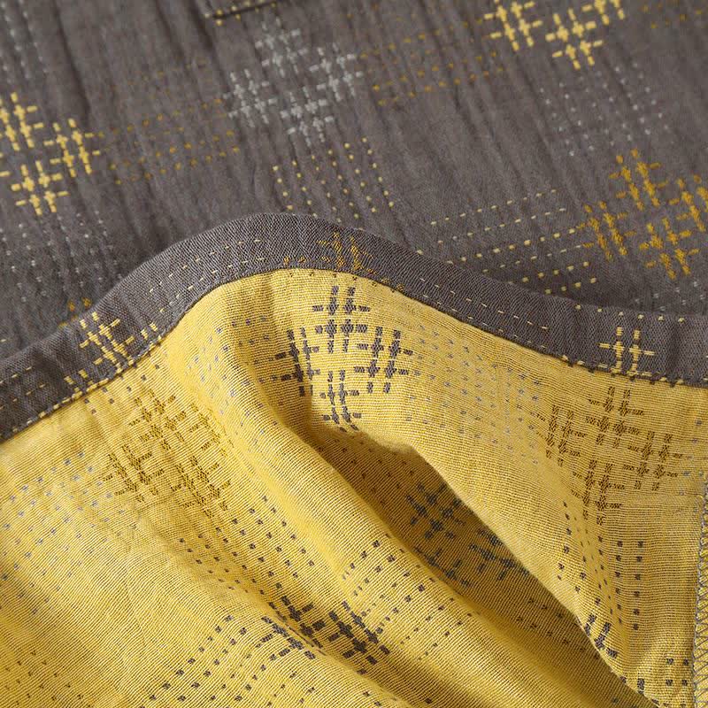 Unisex Geometric Cotton Yukata Robe - image 7