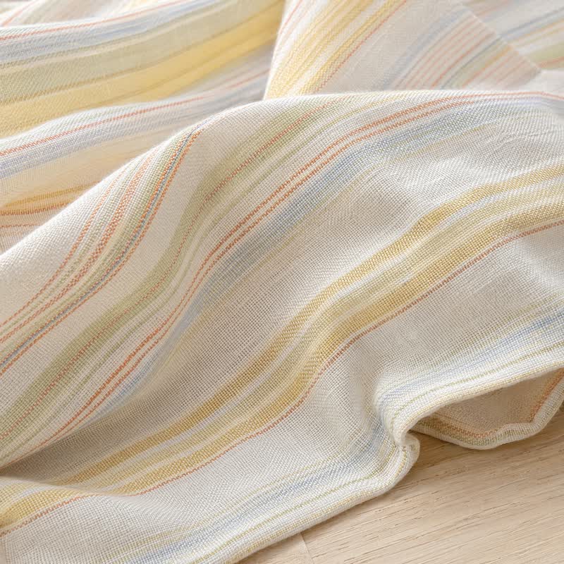 Nordic Multicolor Stripe Washed Cotton Bedding Set - image 5