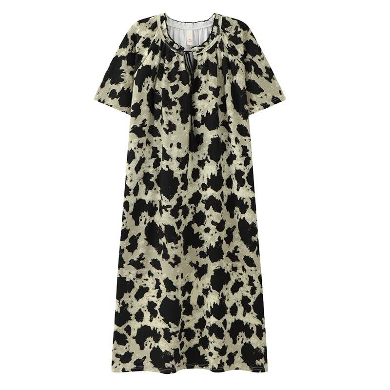 Cotton Front Tie Notch Neck Nightgown - image 6