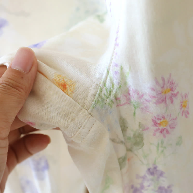 Floral Cotton Double Gauze Lounge Set - image 7