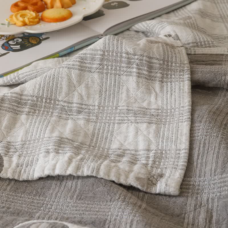 Penguin & Plaid Cotton Gauze Quilt - image 5
