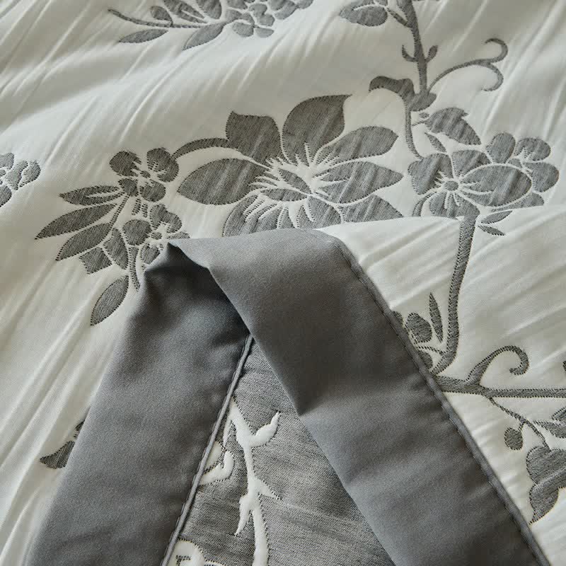 Branch & Floral Reversible Quilt Set - image 16
