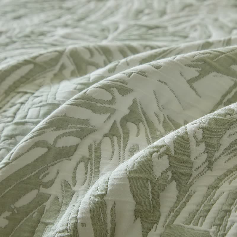 Tropical Palm Leaf Reversible Quilt Set - image 17