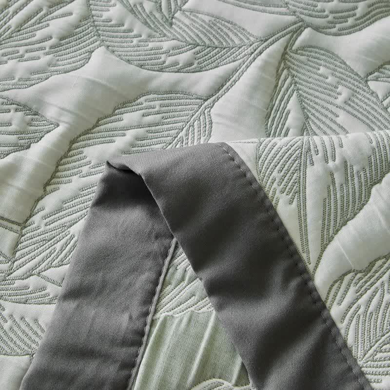 Botanical Leaf Print Quilt Set - image 20