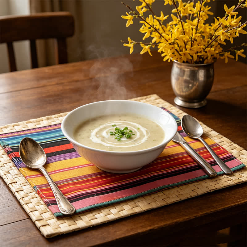 Color Stripe Farmhouse Linen Placemats - image 2