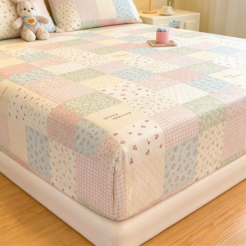 Pastel Patchwork Cotton Bedding Set - image 3