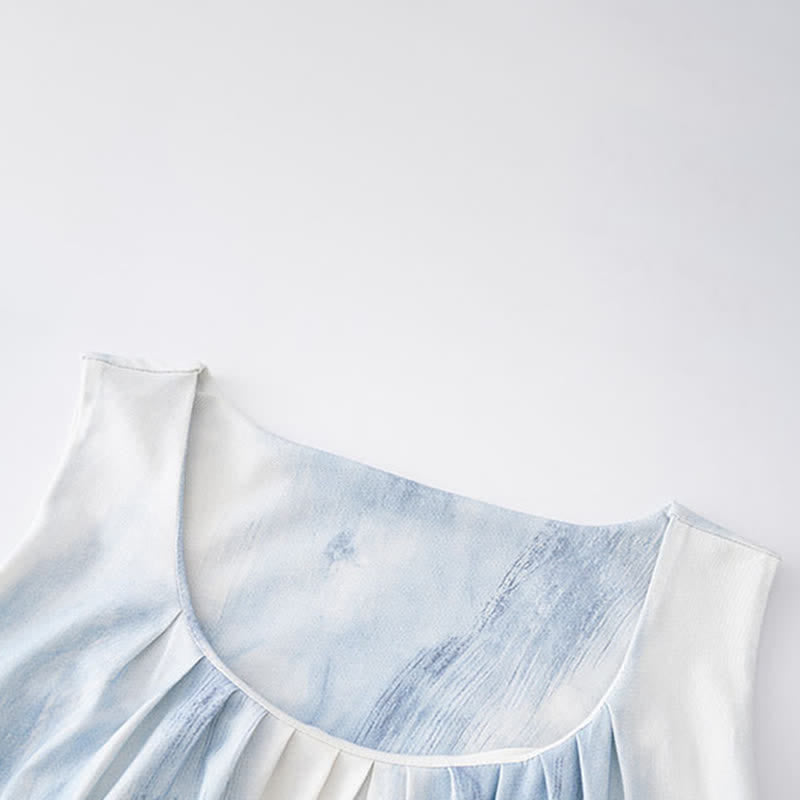 Sky Blue Sleeveless Padded Lounge Dress - image 11