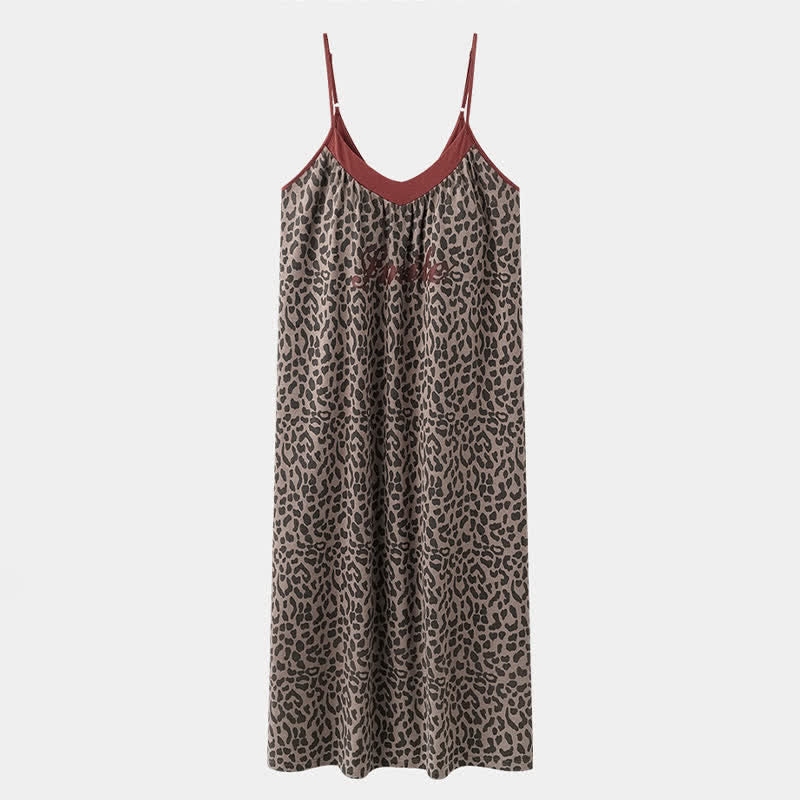 Leopard Print Cotton Night Dress - image 8