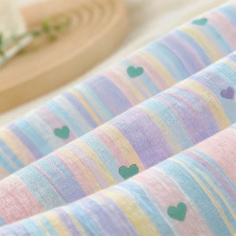 Pastel Rainbow Stripe Soft Bedding Set - image 3