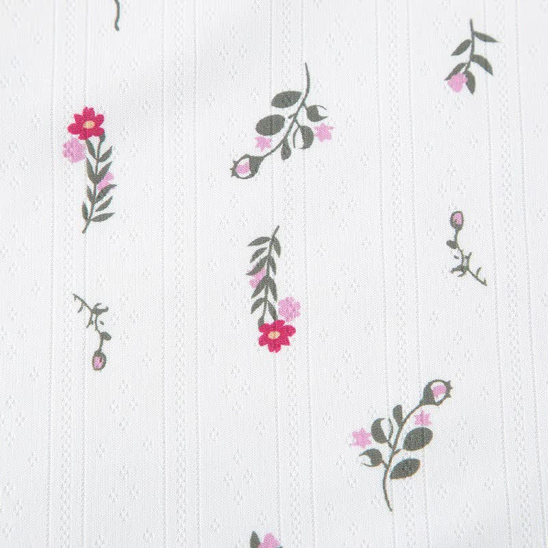 White Floral Sleeveless Lounge Slip Dress - image 10