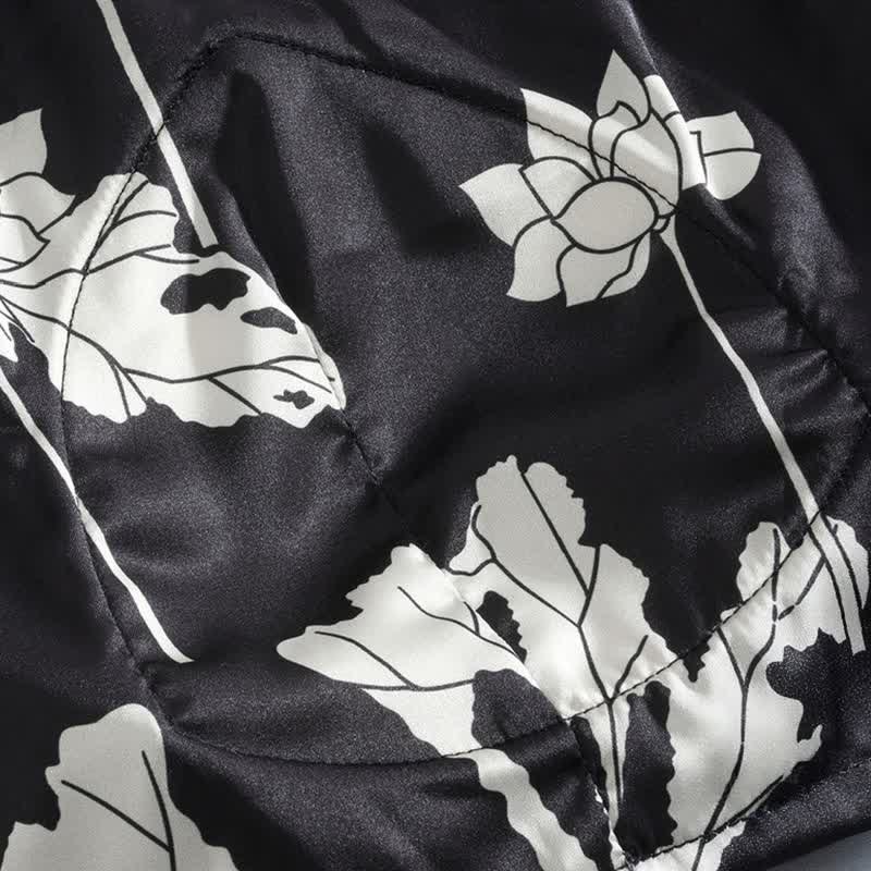 Black Floral Cami Shorts Pajama Set - image 12