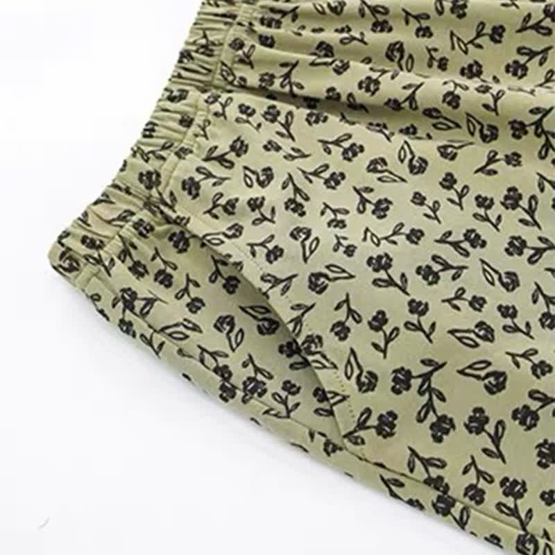 Olive Floral Ruffle Cami Pajama Set - image 9