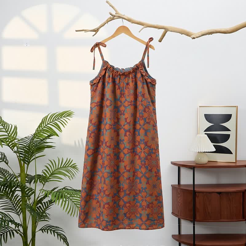 Vintage Boho Cotton Cami Night Dress - image 9