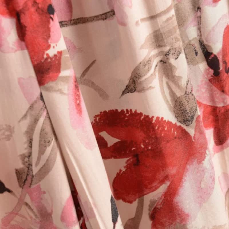 Red Floral Cropped Sleep Pants - image 8