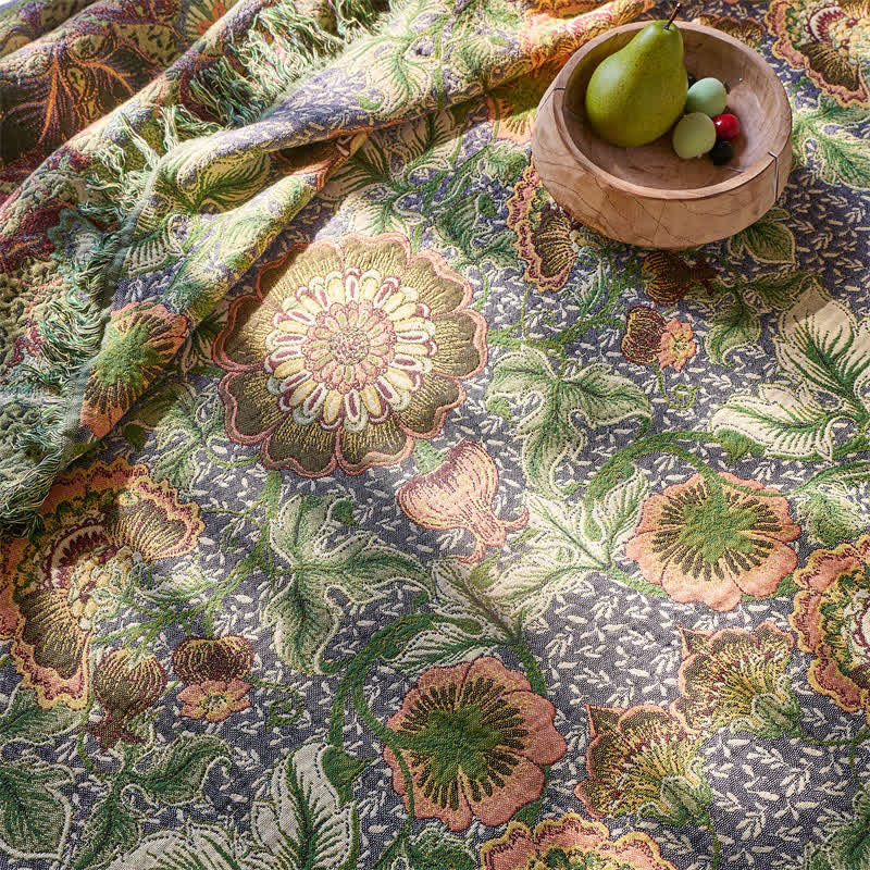 Reversible Floral 4-Layer Cotton Gauze Blanket Quilt - image 6
