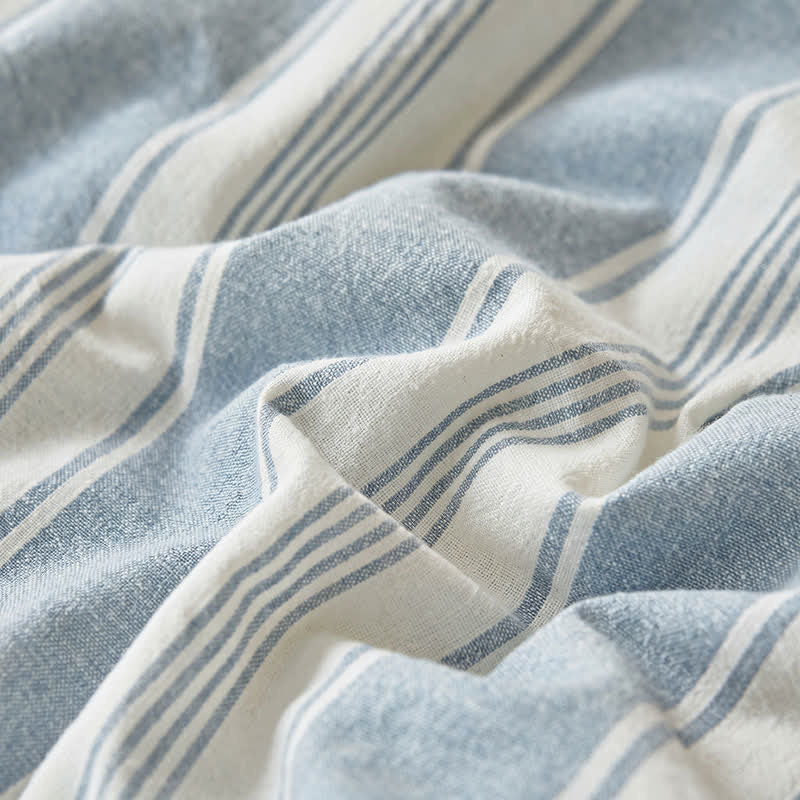 Light Blue Striped Double Gauze Bedding Set - image 3