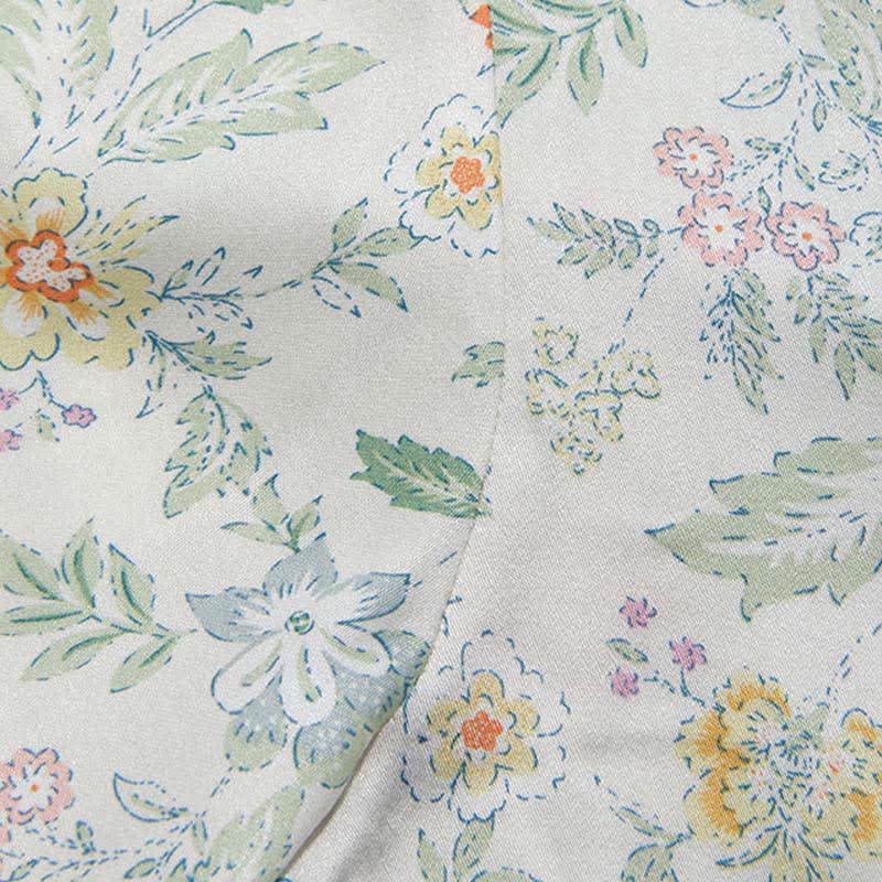 French Floral Satin Short Pajama Set for Summer Nights - image 16