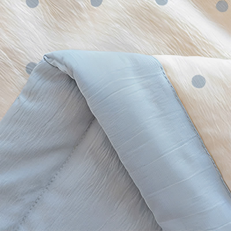 Blue Dot Seersucker Lightweight Summer Quilt - image 5