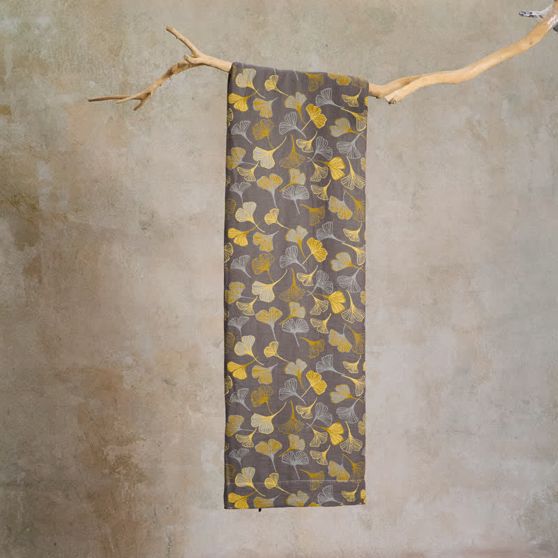 Large Ginkgo Leaf Cotton Jacquard Fabric - image 9