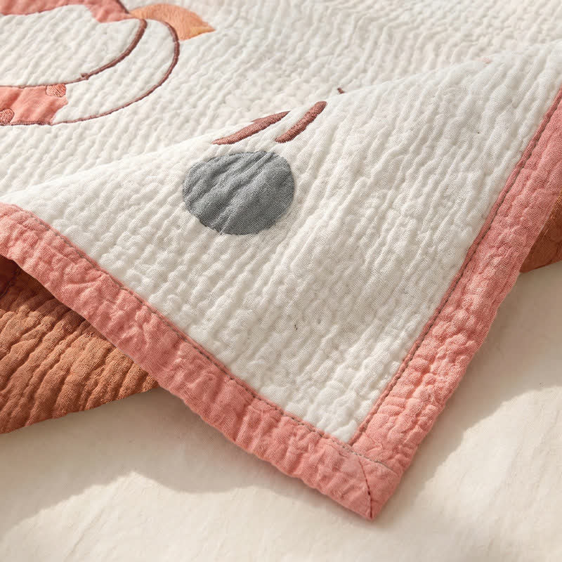 Lucky Kitty Lyocell Quilted Baby Blanket - image 5
