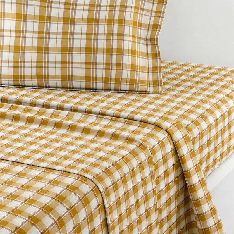Mustard Plaid Twin XL Dorm Bedding Set - image 5