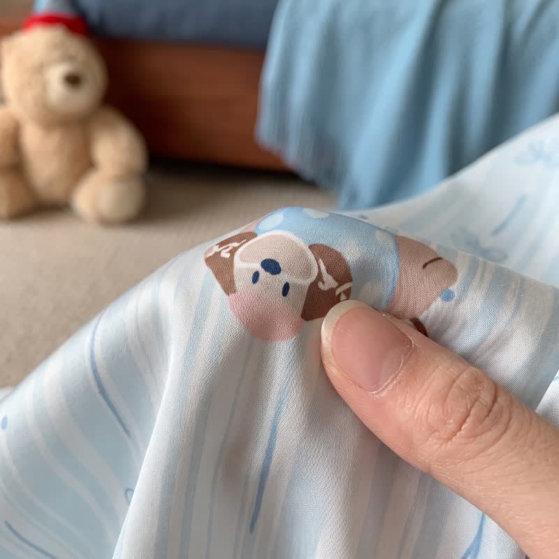 Sky Blue Puppy Print Pajama Set - image 5