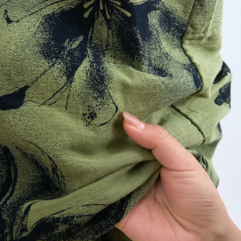 Botanical Nocturne Floral Cotton Lounge Dress - image 3