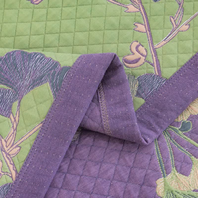 Artistic Ginkgo Leaf Cotton Gauze Quilt - image 21
