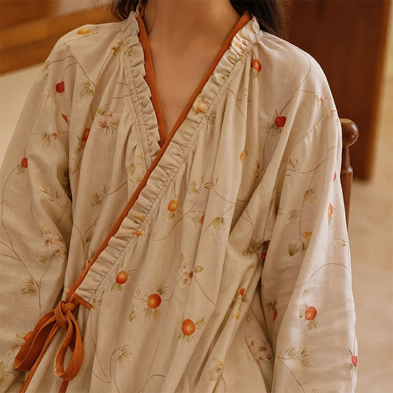 Cotton Gauze Rural Pomegranate Nightdress - image 6