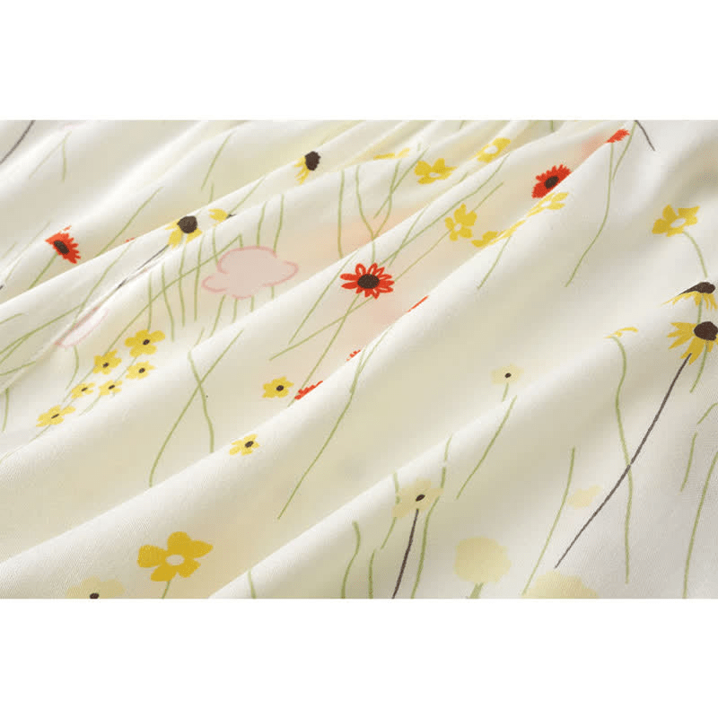 Flower Leaf Breathable V-neck Loungewear Set - image 4