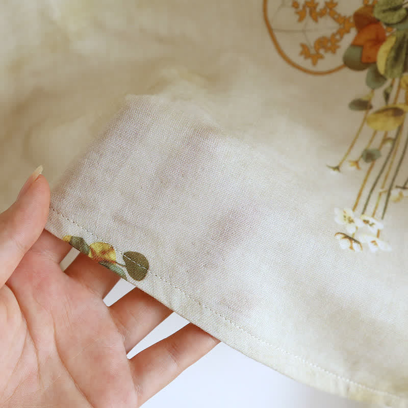 Retro Floral Bamboo Fiber Pajama Set - image 5