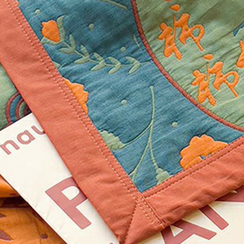 Persimmon Flower Cotton Double Side Quilt - image 9