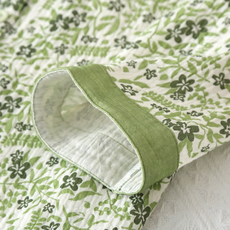 Pastoral Style Floral Cotton Loungewear Set - image 5