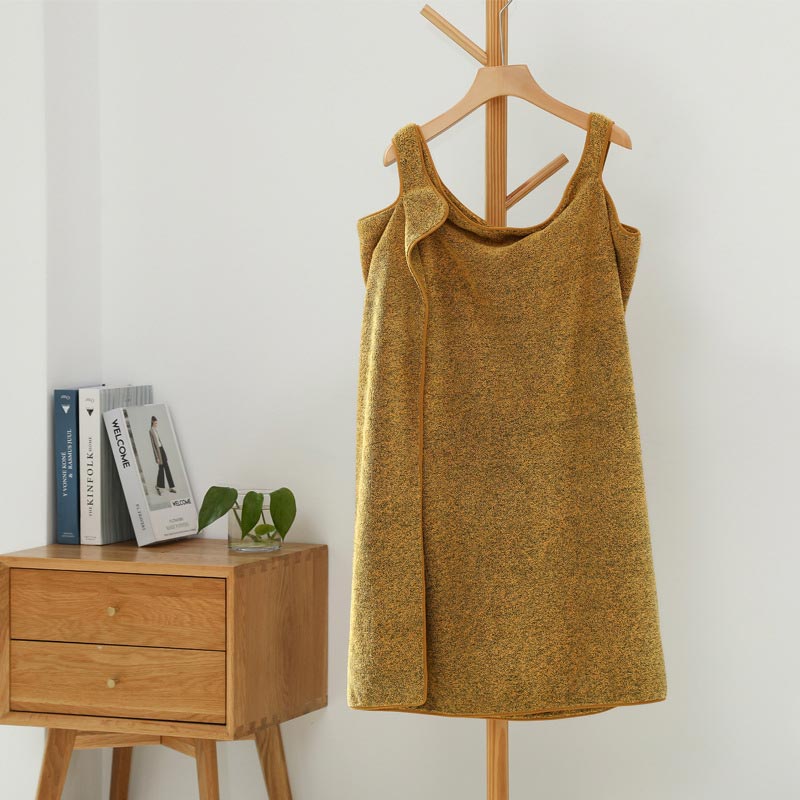 Ownkoti Women's Wearable Bath Towel Bath Wrap - Yellow - 78cm x 145cm - image 11