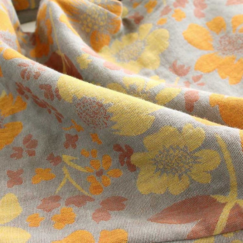 Yellow Daisy Lapel Cotton Loungewear Set - image 7