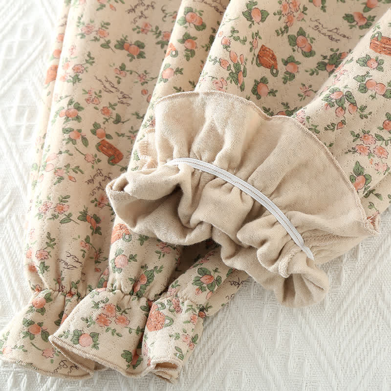 Vintage Rose Garden Cotton Loungewear Set - image 14