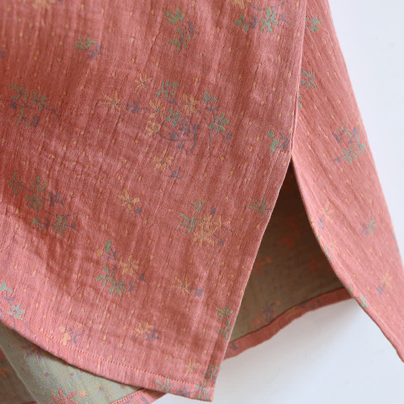 Natural Floral V-neck Soft Cotton Nightdress - image 7