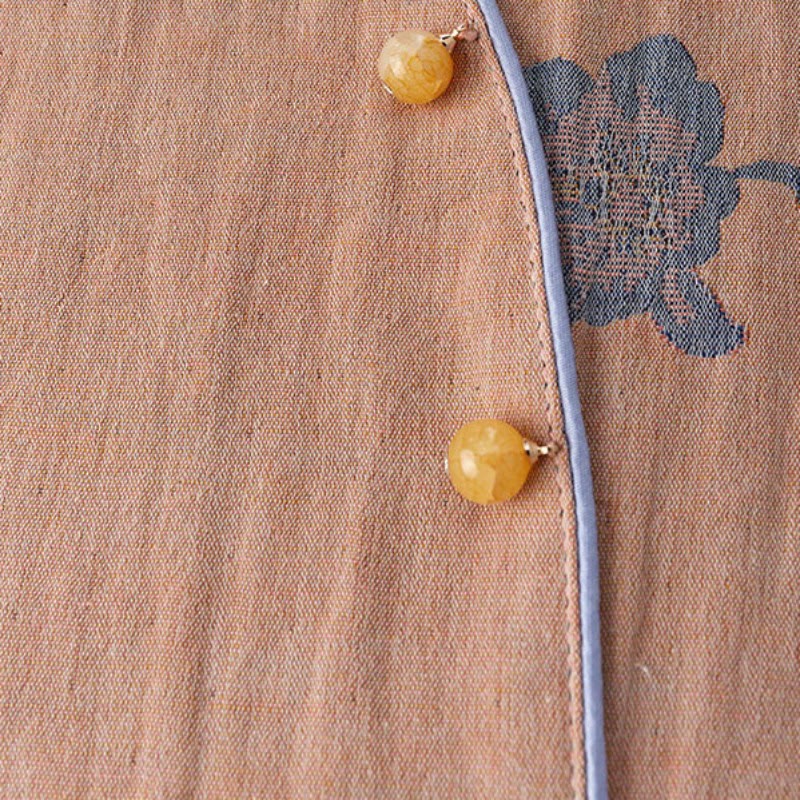 Magnolia Jacquard Cotton Short Nightdress - image 7