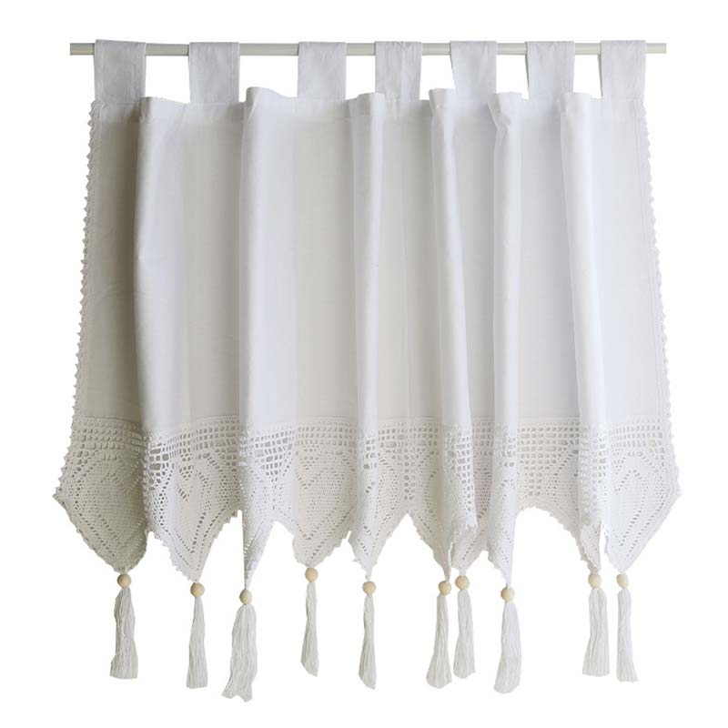White Cotton Cabinet Curtain Short Curtain - image 4