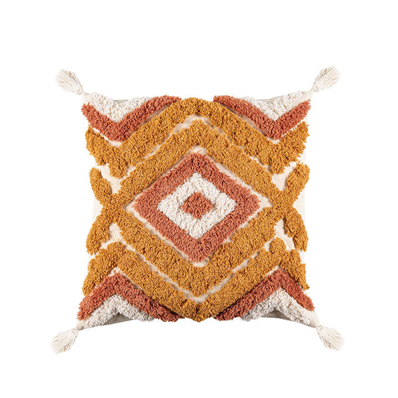 Ownkoti Morocco Jacquard Pillow Cover With Tassels - image 15